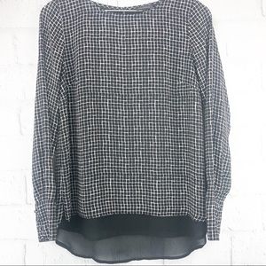 The Limited Black & White Checkered Blouse